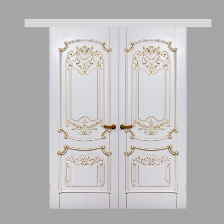 Подвійні розсувні двері Barocco  з масиву ясена  - Фото 1